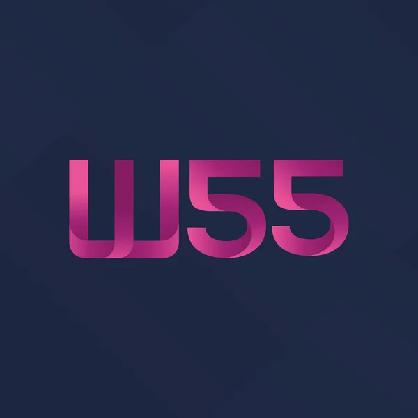 Joint letter logo W55 — Stock Vector