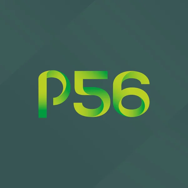 Gezamenlijke brief logo P56 — Stockvector