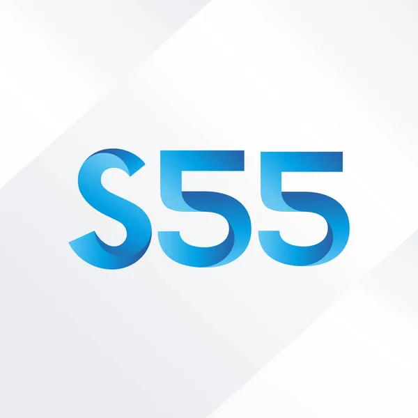 Ortak mektup logo S55 — Stok Vektör