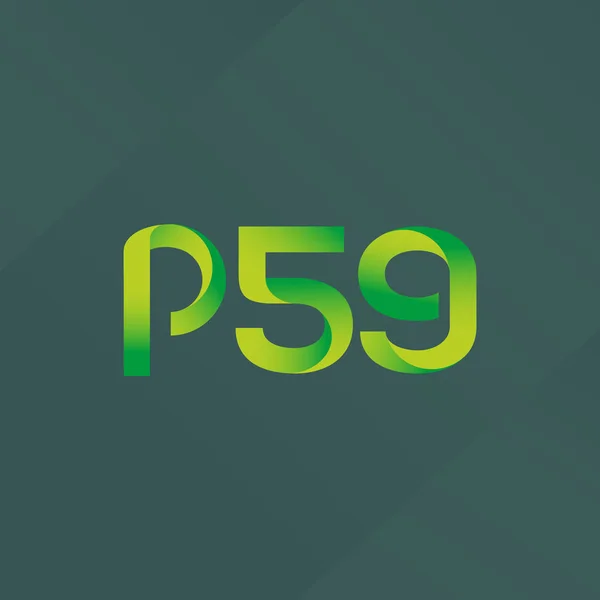 Gezamenlijke brief logo P59 — Stockvector