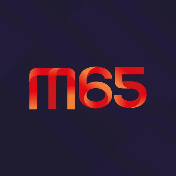 Joint letter logo M65 — Stock Vector