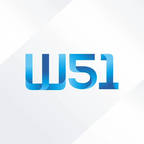 Közös levelet logó W51 — Stock Vector