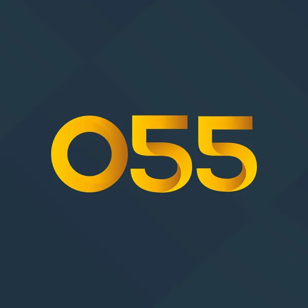 Logotipo da carta comum O55 — Vetor de Stock