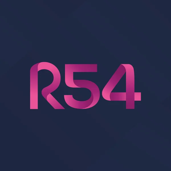 Joint letter logo R 54 — Stock Vector