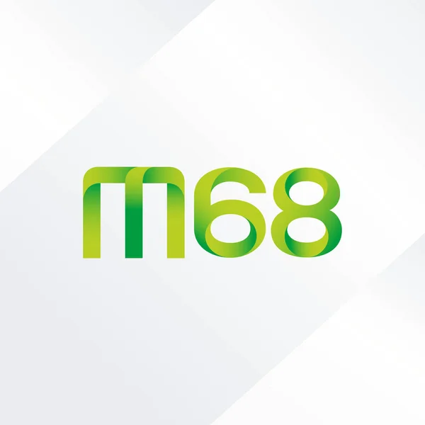 Gezamenlijke brief logo M68 — Stockvector