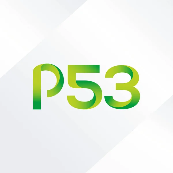 Gezamenlijke brief logo P53 — Stockvector