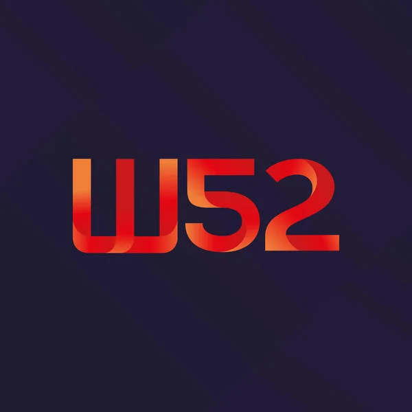 Közös levelet logó W52 — Stock Vector