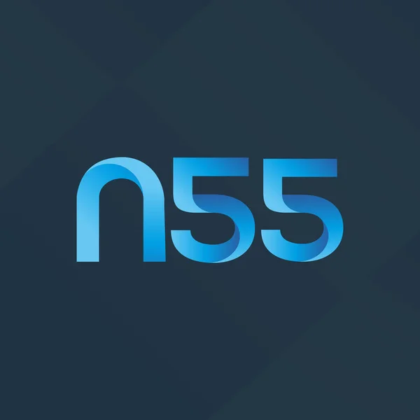 Společný dopis logo N55 — Stockový vektor