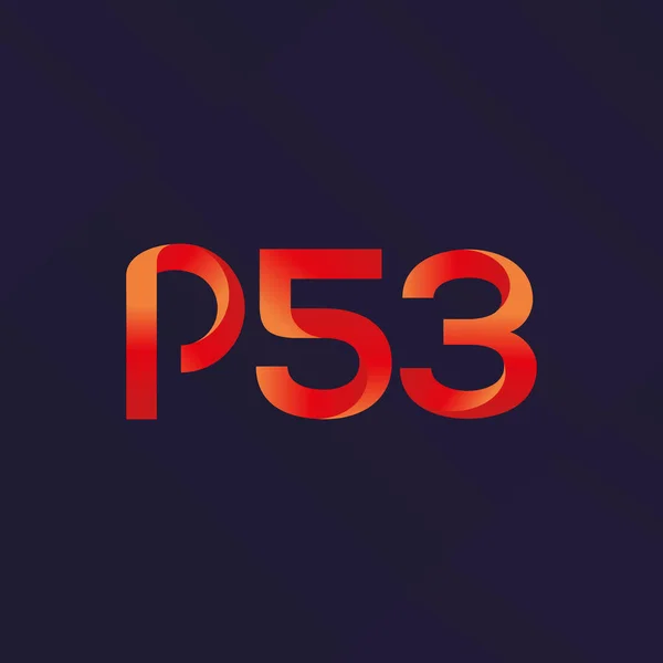 Gezamenlijke brief logo P53 — Stockvector