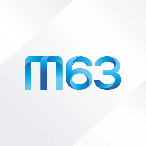 Joint letter logo M63 — Stock Vector