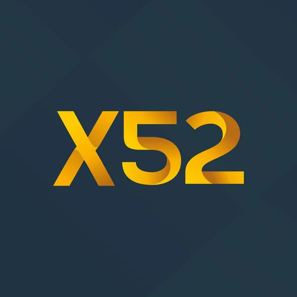 Logo de la carta conjunta X52 — Vector de stock