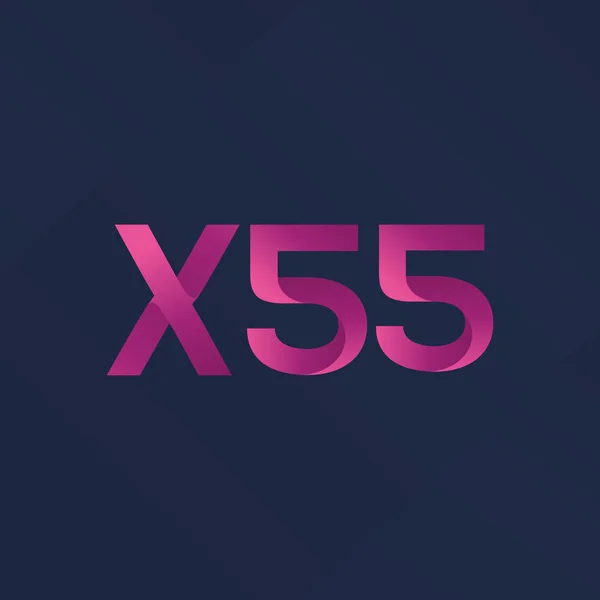 Logo de la carta conjunta X55 — Vector de stock