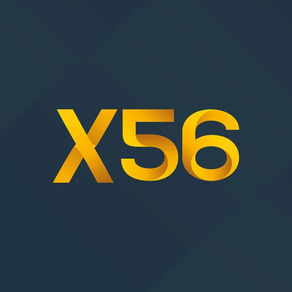 Logo de la carta conjunta X56 — Vector de stock