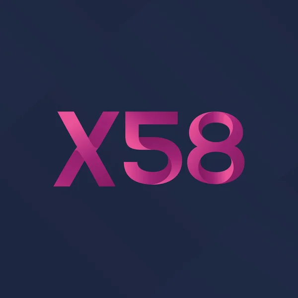 Logo de la carta conjunta X58 — Vector de stock
