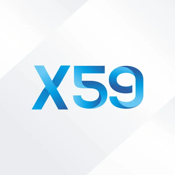 Logo de la carta conjunta X59 — Vector de stock