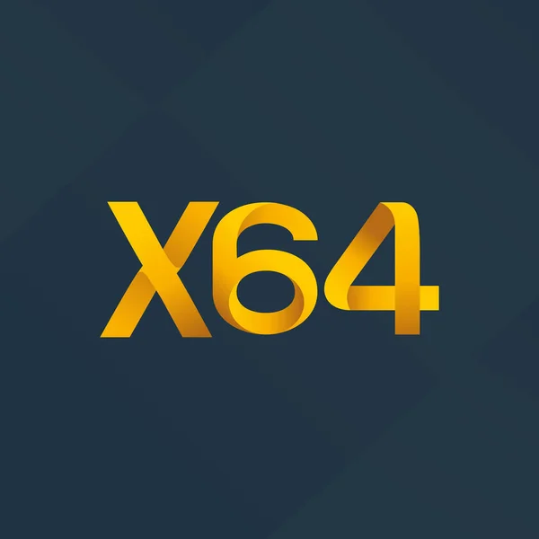 Logo de la carta conjunta X64 — Vector de stock