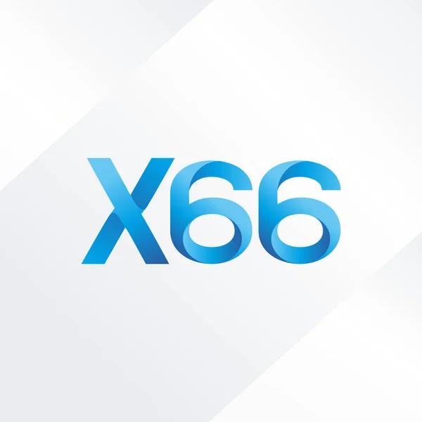Logo de la carta conjunta X66 — Vector de stock