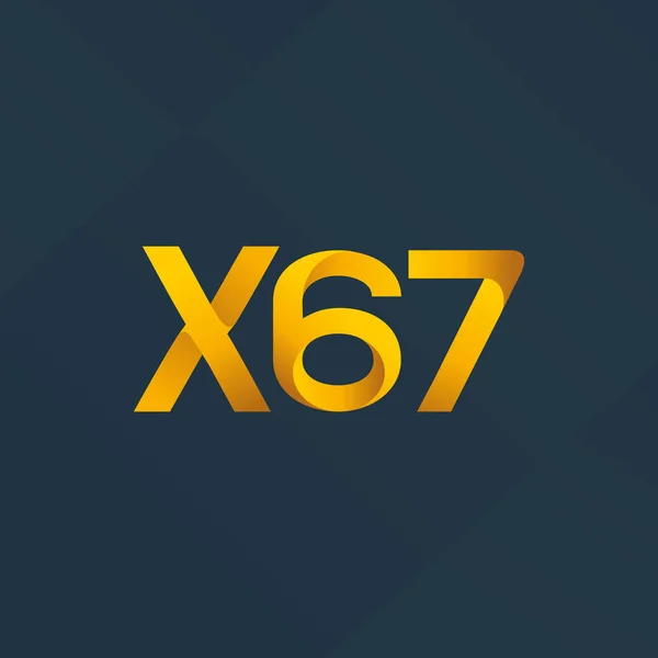 Joint letter logo X67 — Stock Vector