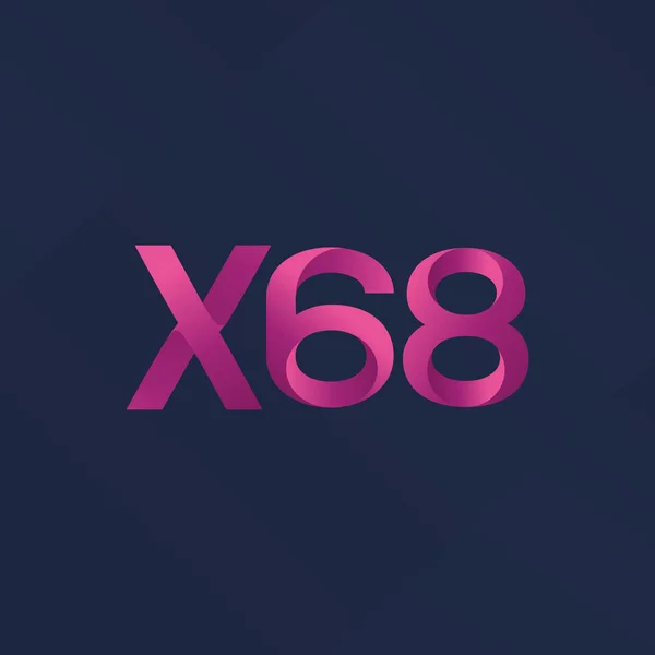 Logo de la carta conjunta X68 — Vector de stock