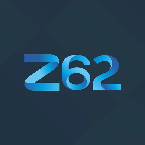 Logotipo común de la letra y número Z62 — Vector de stock