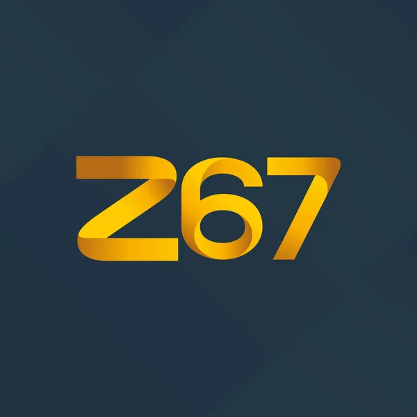 Wspólnym pismem i numer logo Z67 — Wektor stockowy