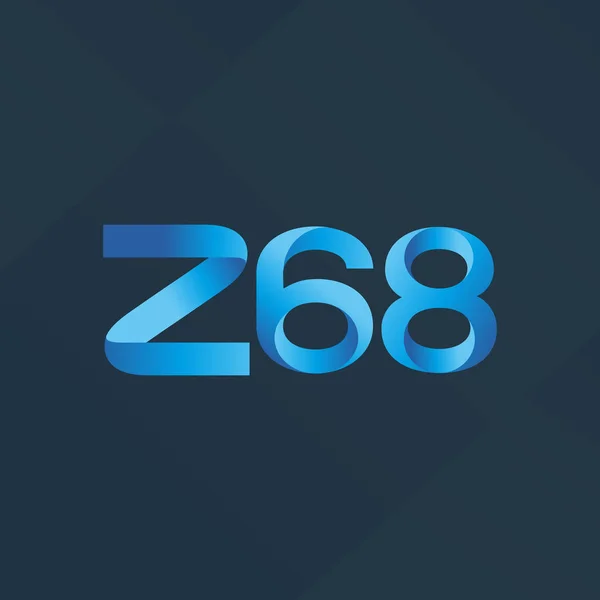 Logotipo de letra y número común Z68 — Vector de stock