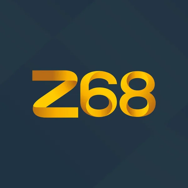 共同書簡と番号ロゴ Z68 — ストックベクタ