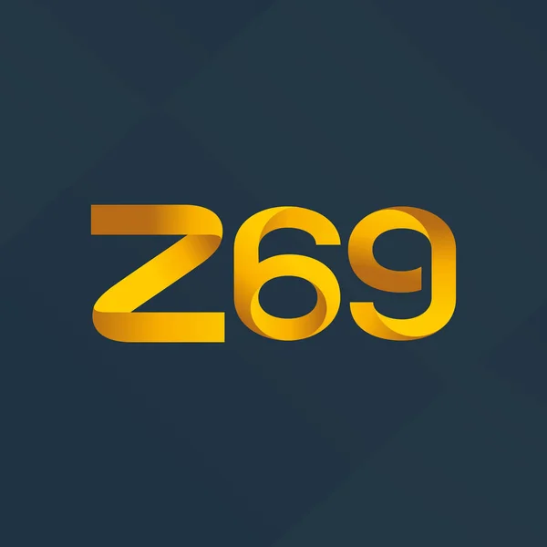 Společný dopis a číslo logo Z69 — Stockový vektor
