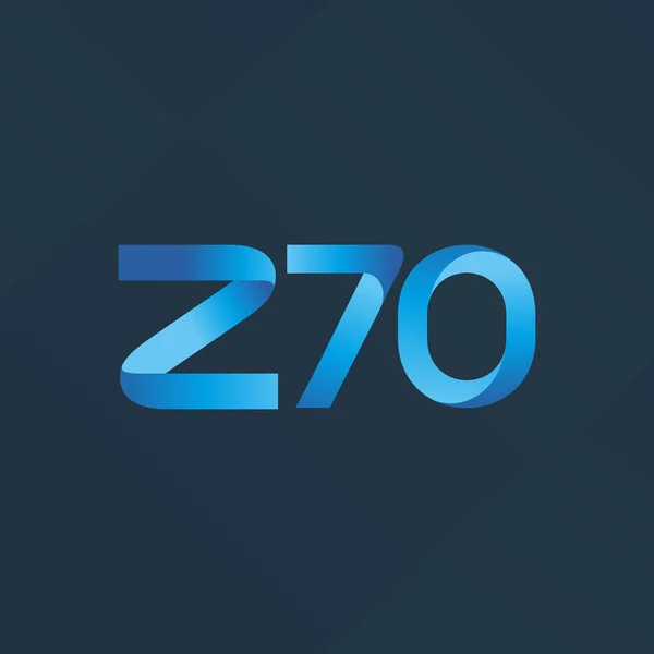 Logotipo común de la letra y número Z70 — Vector de stock