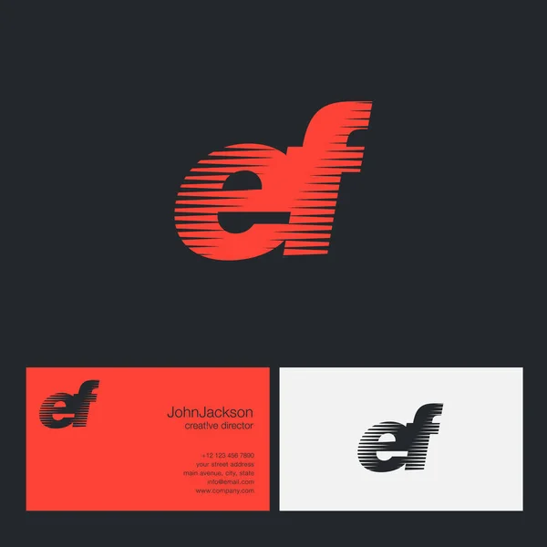 EF lettres connectées logo — Image vectorielle