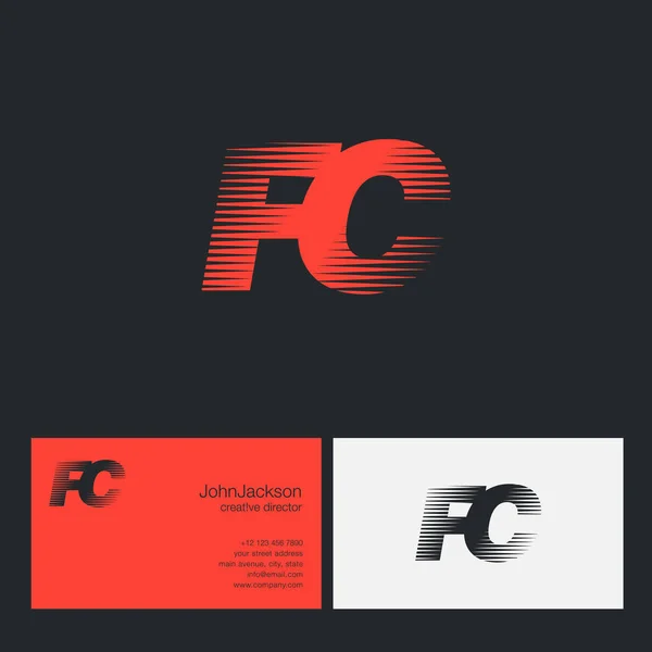 Fc lettres connectées logo — Image vectorielle