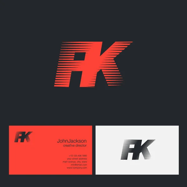 Logo Fk lettres connectées — Image vectorielle