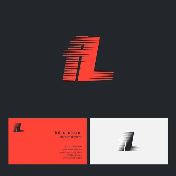 Fl lettres connectées logo — Image vectorielle