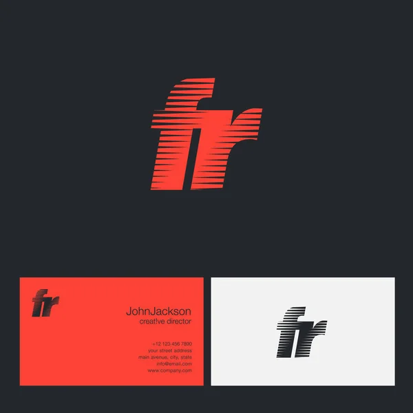 Logo lettres Fr connectées — Image vectorielle