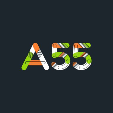 harf ve rakam logosu A55