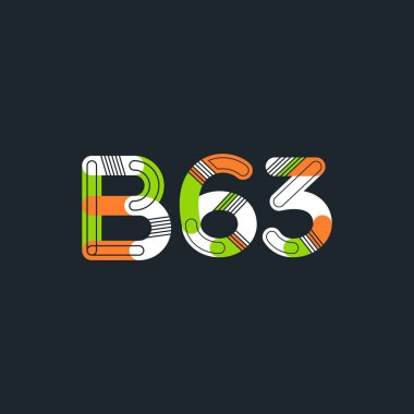 harf ve rakam logo B63