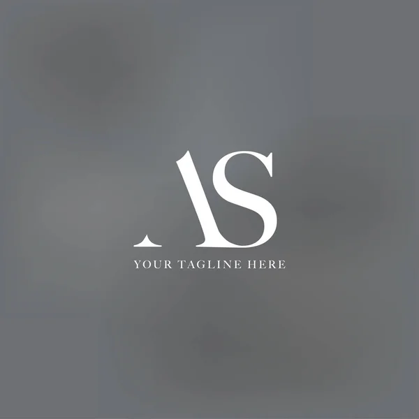 AS Lettres Logo Carte de visite — Image vectorielle