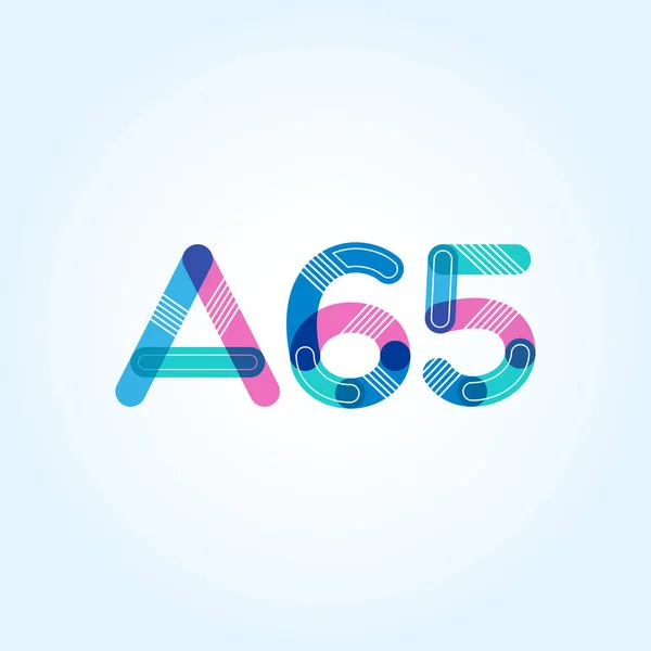 文字と数字のロゴ A65 — ストックベクタ