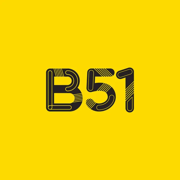 Litery i cyfry logo B51 — Wektor stockowy