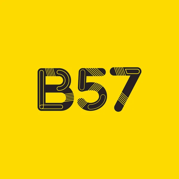Harf ve rakam logosu B57 — Stok Vektör