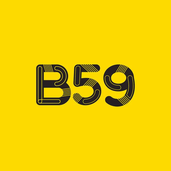 Harf ve rakam logo B59 — Stok Vektör