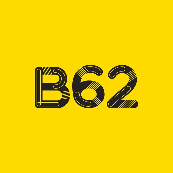 Γράμμα και αριθμός λογότυπο B62 — Διανυσματικό Αρχείο
