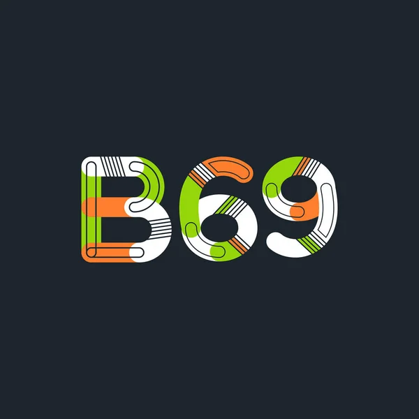 Γράμμα και αριθμός λογότυπο B69 — Διανυσματικό Αρχείο