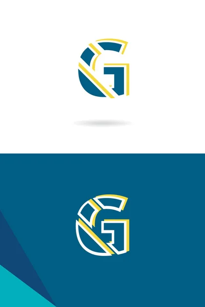 Tek harf G logolar — Stok Vektör