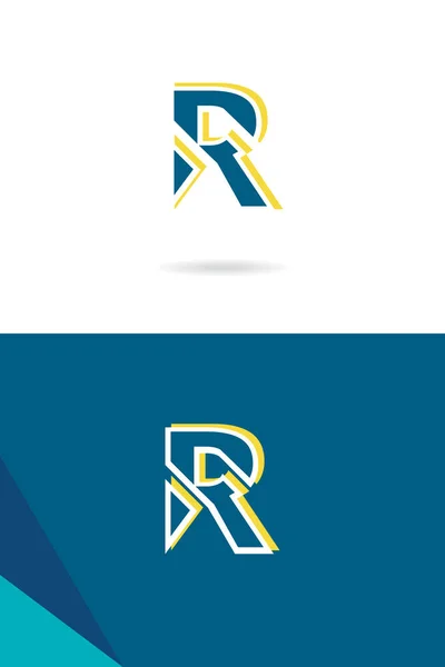 Single letter R logos — Stock Vector