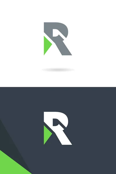 Tek harf R logolar — Stok Vektör
