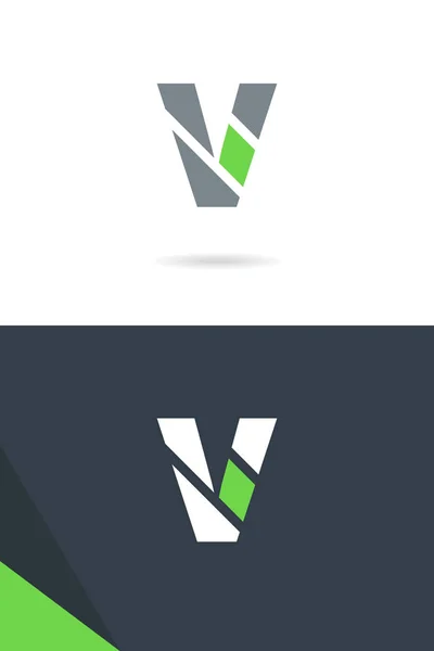 Single letter V logos — Stock Vector