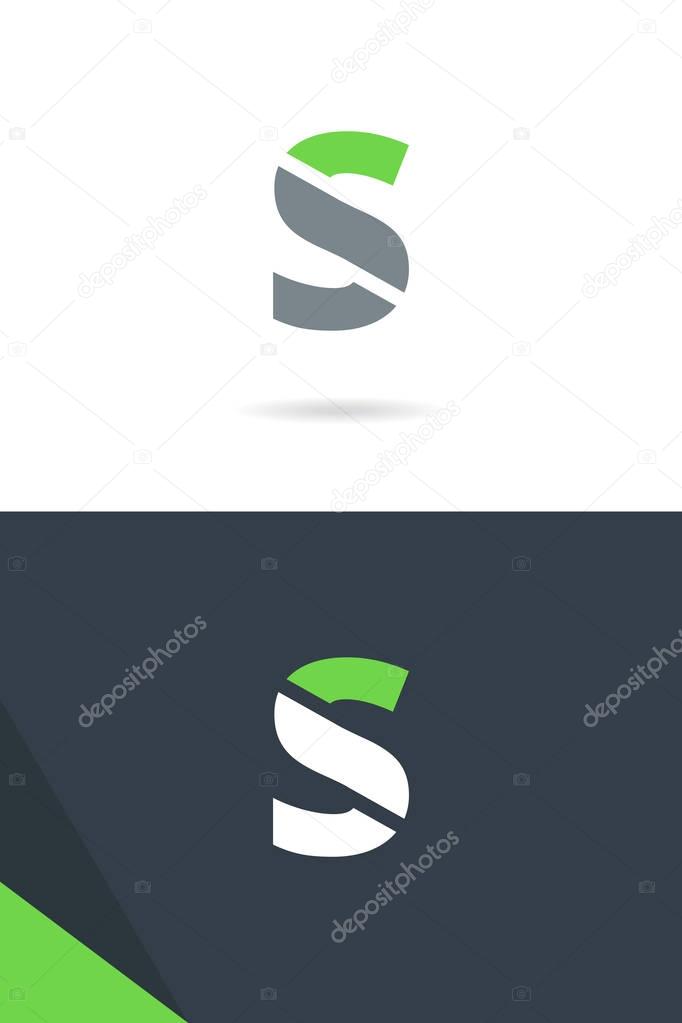 Single letter S logos design, vector illustration