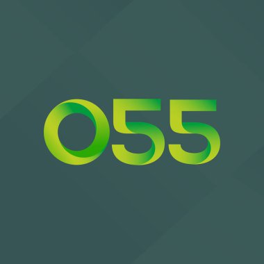 Ortak mektup ve sayı logosu O55