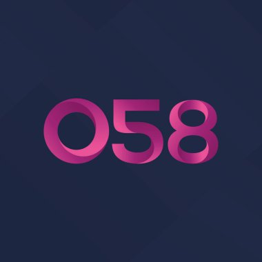 Ortak mektup ve sayı logosu O58